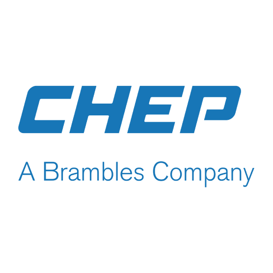 Logo de CHEP marca de pallets azules